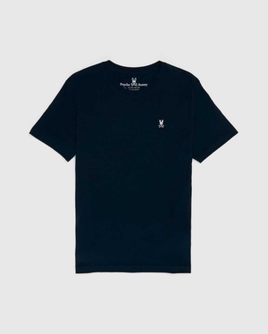 Tees Psycho Bunny Classic Crew Neck Tee Bleu Marine Homme | TPC-77292153